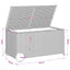 opbevaringsboks med hjul 190 l polyrattan grå