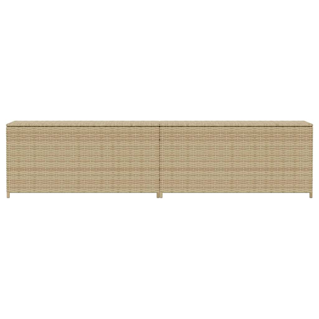 opbevaringsboks til haven 469 l polyrattan beige