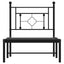 sengeramme med sengegavl 75x190 cm metal sort