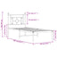 sengeramme med sengegavl 80x200 cm metal sort