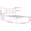 sengeramme med sengegavl 90x190 cm metal sort