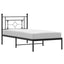 sengeramme med sengegavl 90x200 cm metal sort