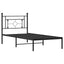 sengeramme med sengegavl 100x200 cm metal sort
