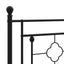 sengeramme med sengegavl 100x200 cm metal sort