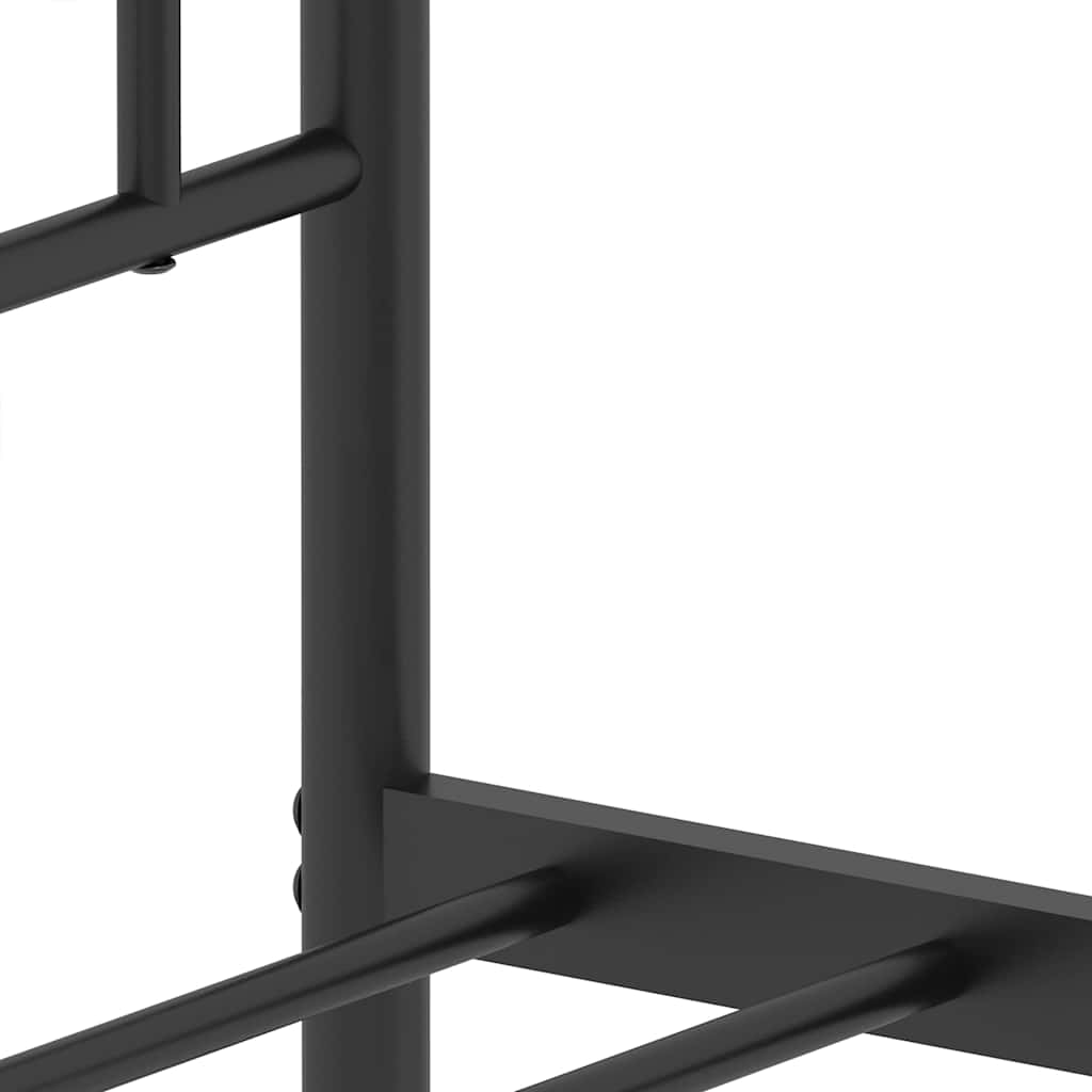 sengeramme med sengegavl 100x200 cm metal sort