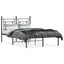 sengeramme med sengegavl 120x190 cm metal sort