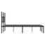 sengeramme med sengegavl 135x190 cm metal sort