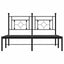 sengeramme med sengegavl 140x200 cm metal sort