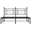 sengeramme med sengegavl 150x200 cm metal sort