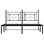 sengeramme med sengegavl 160x200 cm metal sort