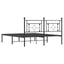 sengeramme med sengegavl 160x200 cm metal sort
