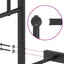 sengeramme med sengegavl 160x200 cm metal sort