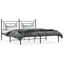 sengeramme med sengegavl 183x213 cm metal sort