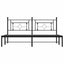 sengeramme med sengegavl 183x213 cm metal sort