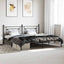 sengeramme med sengegavl 193x203 cm metal sort