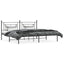 sengeramme med sengegavl 200x200 cm metal sort