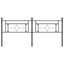 udskiftningsgavl 193 cm metal sort