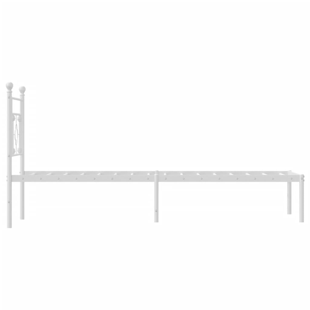 sengeramme med sengegavl 80x200 cm metal hvid