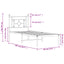 sengeramme med sengegavl 80x200 cm metal hvid