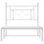 sengeramme med sengegavl 100x200 cm metal hvid