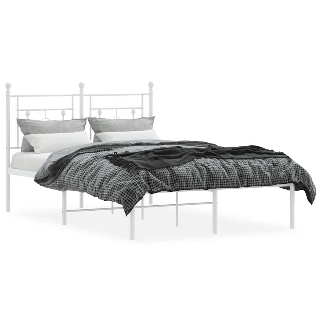 sengeramme med sengegavl 120x190 cm metal hvid