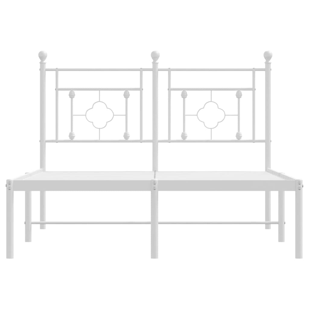 sengeramme med sengegavl 120x190 cm metal hvid