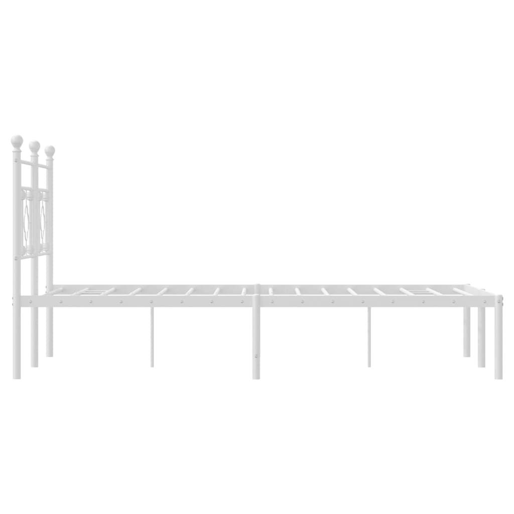 sengeramme med sengegavl 120x200 cm metal hvid