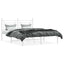 sengeramme med sengegavl 150x200 cm metal hvid