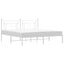 sengeramme med sengegavl 183x213 cm metal hvid