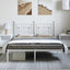 sengeramme med sengegavl 193x203 cm metal hvid