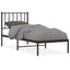 sengeramme med sengegavl 75x190 cm metal sort