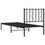 sengeramme med sengegavl 75x190 cm metal sort