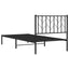 sengeramme med sengegavl 90x190 cm metal sort