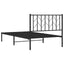 sengeramme med sengegavl 100x190 cm metal sort