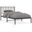 sengeramme med sengegavl 100x200 cm metal sort