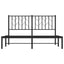 sengeramme med sengegavl 140x190 cm metal sort