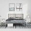 sengeramme med sengegavl 150x200 cm metal sort