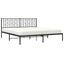 sengeramme med sengegavl 183x213 cm metal sort