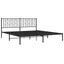 sengeramme med sengegavl 183x213 cm metal sort