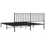 sengeramme med sengegavl 183x213 cm metal sort