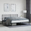 sengeramme med sengegavl 183x213 cm metal sort