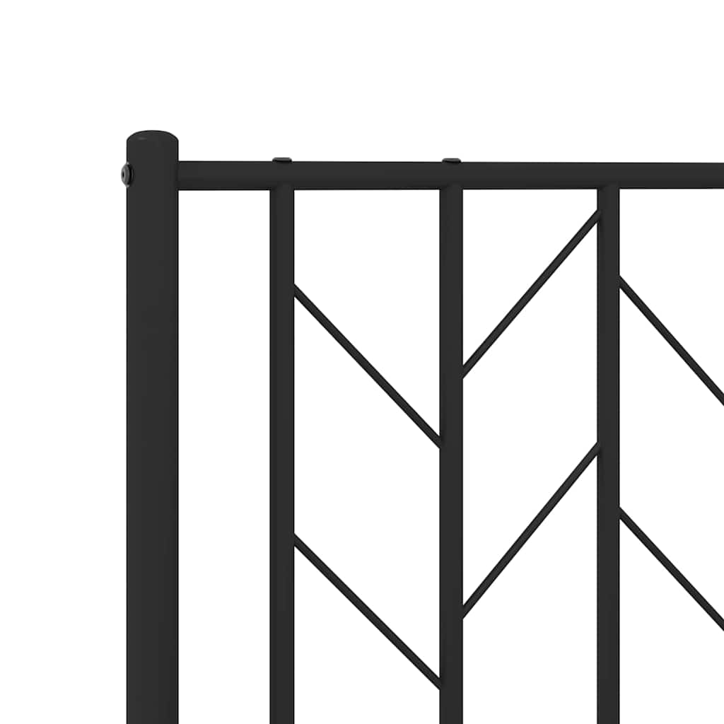 sengeramme med sengegavl 193x203 cm metal sort