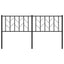 udskiftningsgavl 160 cm metal sort