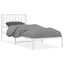 sengeramme med sengegavl 90x190 cm metal hvid