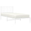 sengeramme med sengegavl 90x190 cm metal hvid