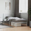 sengeramme med sengegavl 90x200 cm metal hvid