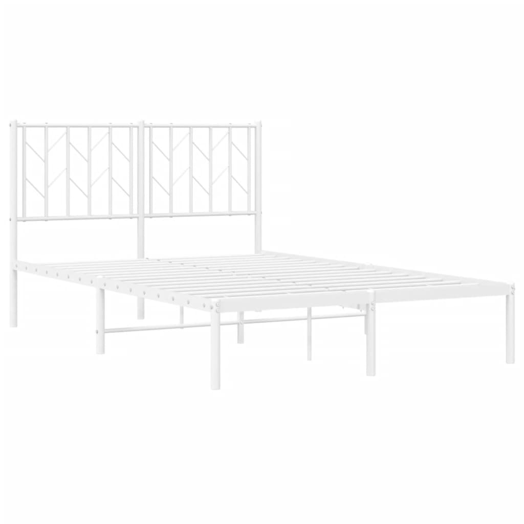 sengeramme med sengegavl 120x200 cm metal hvid