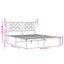 sengeramme med sengegavl 140x190 cm metal hvid