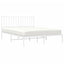 sengeramme med sengegavl 140x200 cm metal hvid