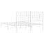 sengeramme med sengegavl 140x200 cm metal hvid